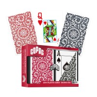 Elite Bridge Jumbo index žaidimo kortos dviguba kaladė (raudonos ir juodos) Copag 